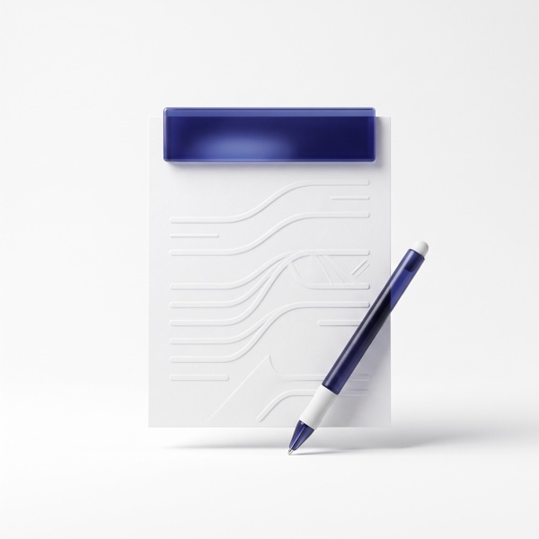 A resume document with a pen